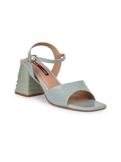 Bata Women Light Green Ankle Strap Block Heel Sandal - Light Green - View 1