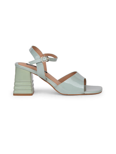 Bata Women Light Green Ankle Strap Block Heel Sandal - Light Green - View 2