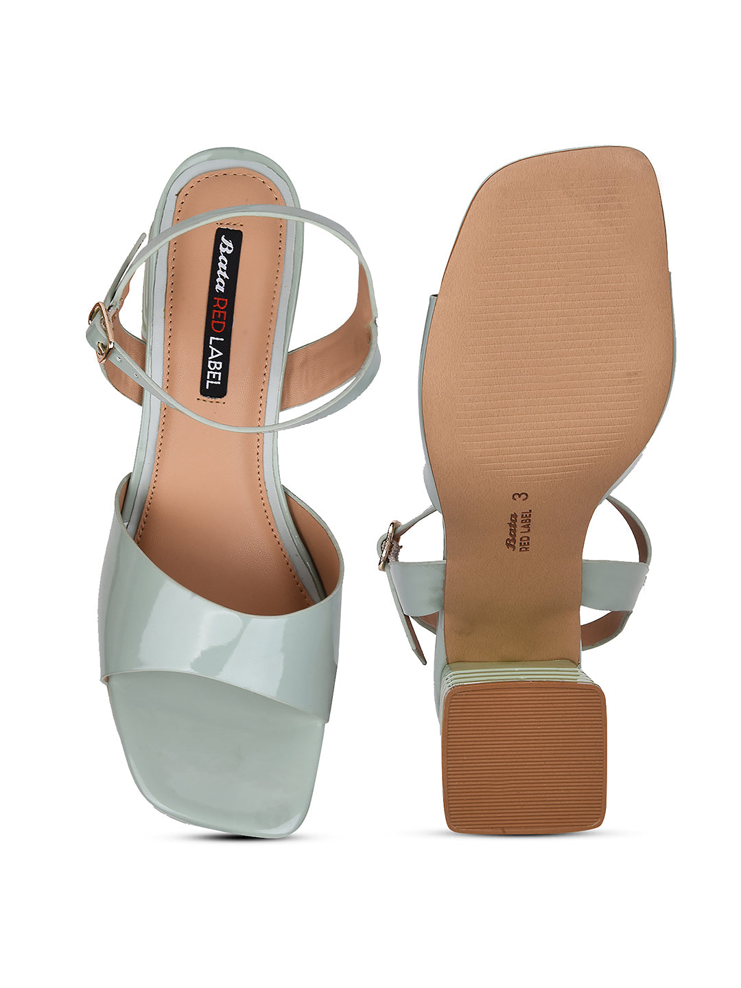 Bata Women Light Green Ankle Strap Block Heel Sandal - Light Green - View 4