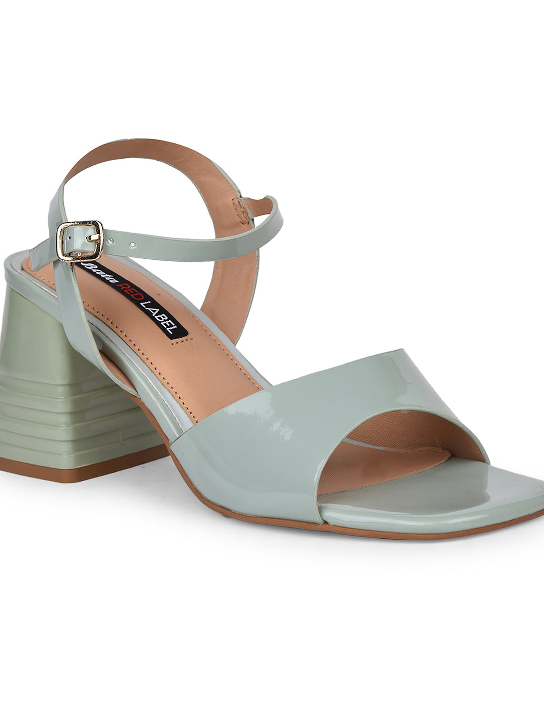 Bata Women Light Green Ankle Strap Block Heel Sandal - Light Green - View 5