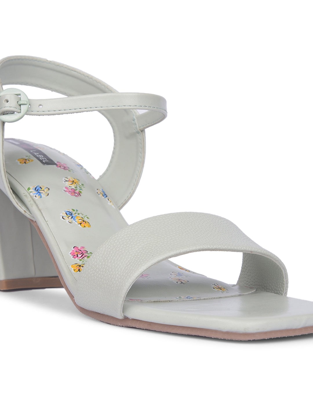 Bata Women Light Green Ankle Strap Block Heel Sandal - Light Green - View 5