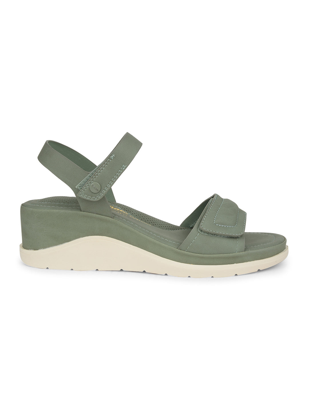 Bata Comfit Women Green Ankle Strap Wedge Heel Sandal - Green - View 2