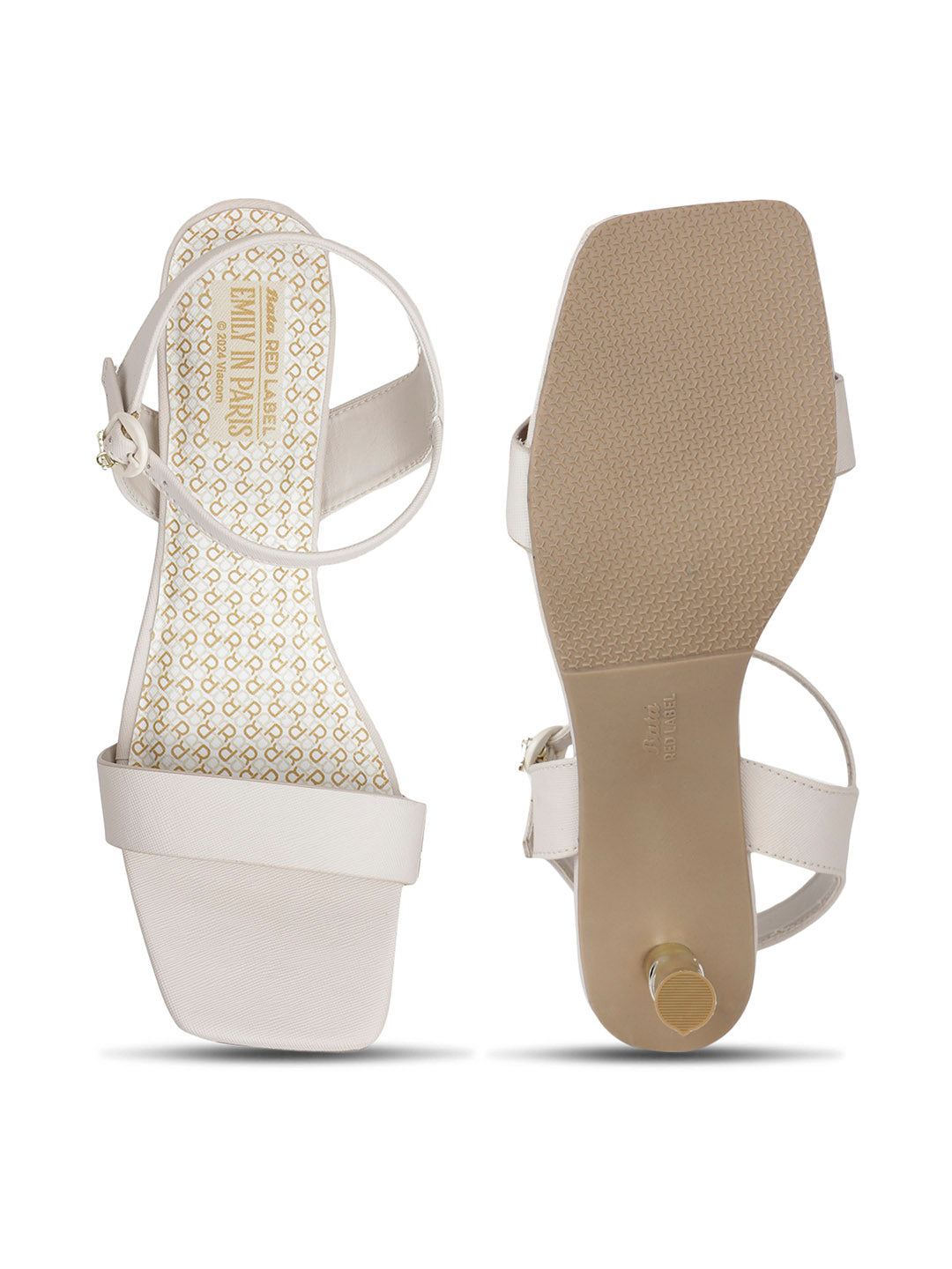 Bata Women Beige Ankle Strap Stiletto Heels Sandal - Beige - View 4