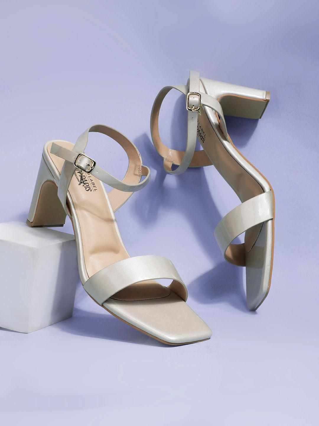 Bata Women Beige Ankle Strap Block Heel Sandal - Beige - View 6