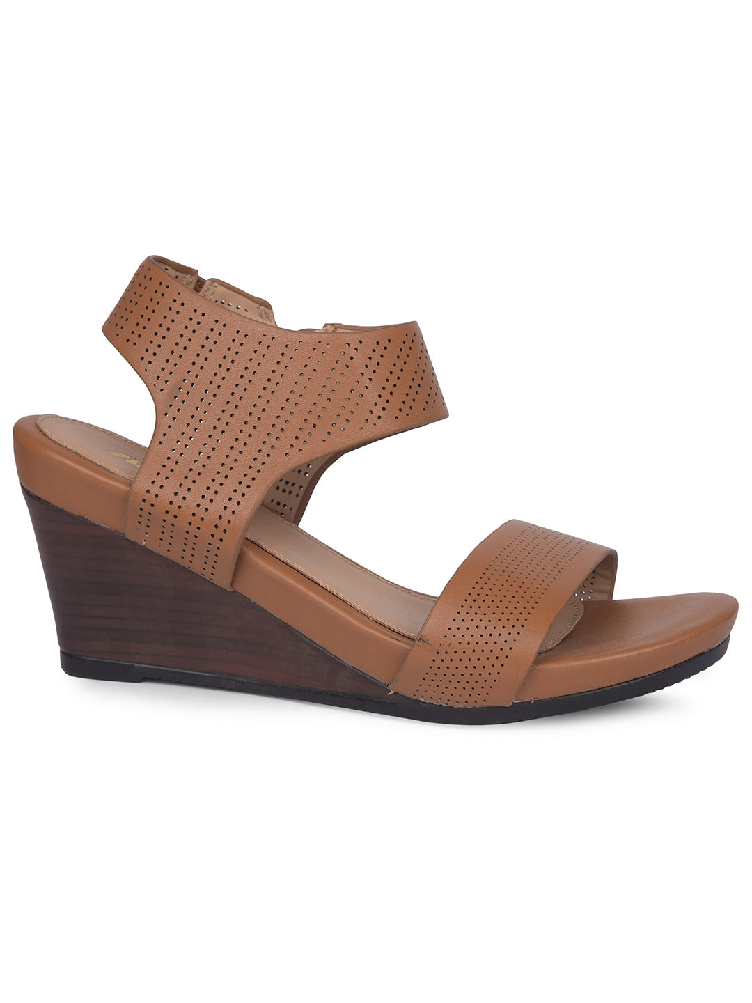 Bata Women Beige Ankle Strap Wedge Heel Sandal - Beige - View 2
