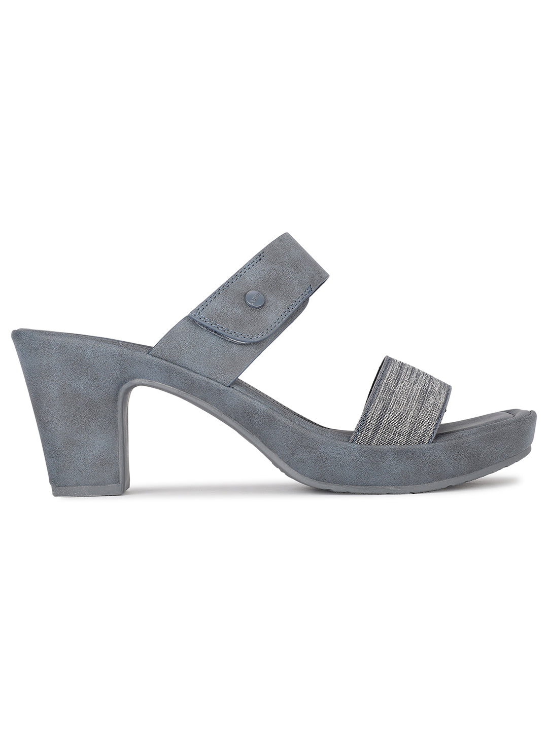 Bata Comfit Women Navy Blue Mule Block Heel Sandal - Navy Blue - View 2