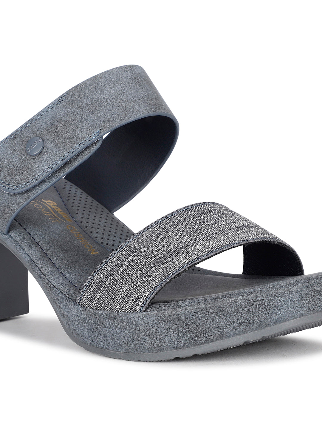 Bata Comfit Women Navy Blue Mule Block Heel Sandal - Navy Blue - View 5