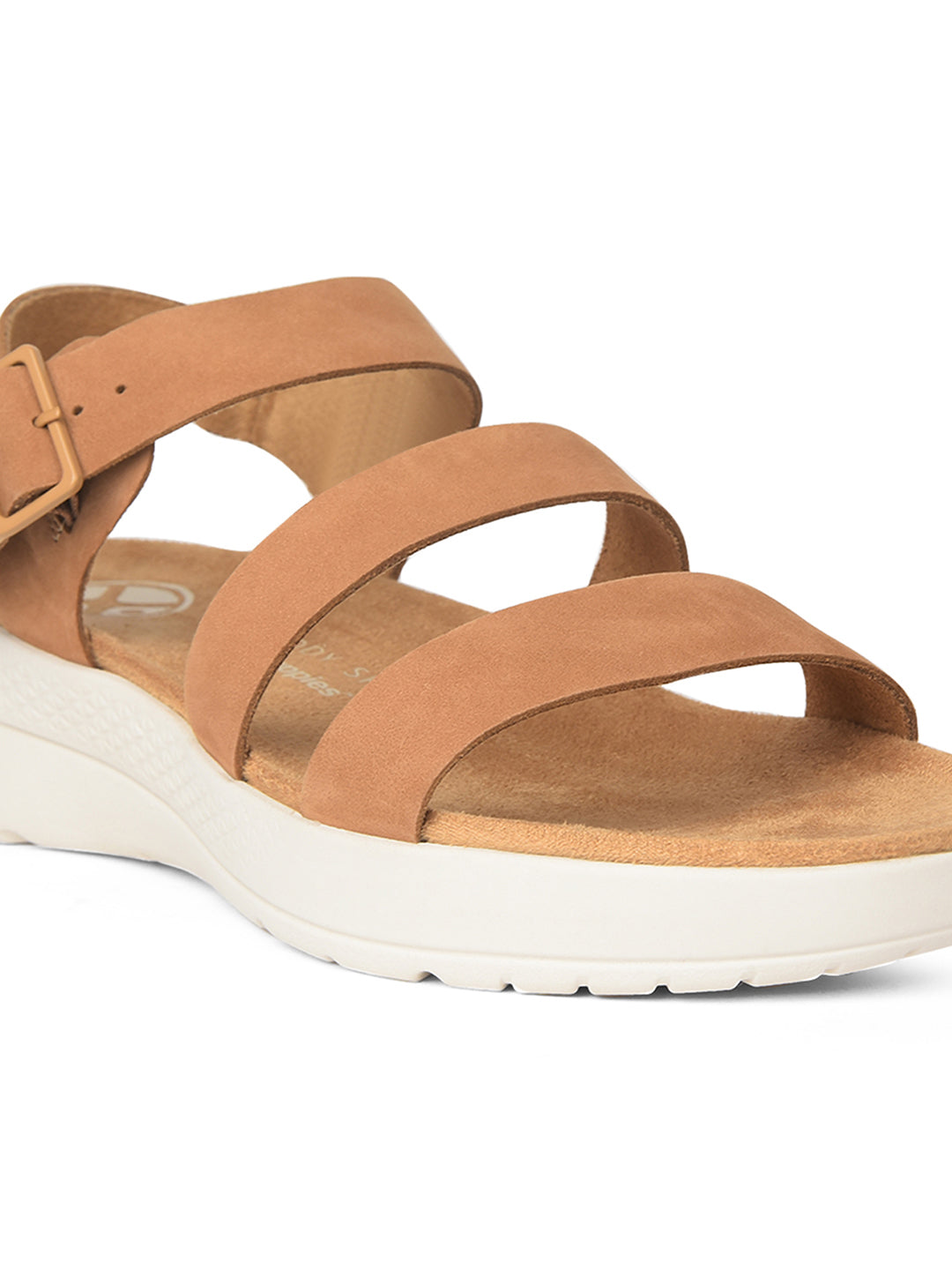 Hush Puppies Women Tan Wedge Heel Sandal With Buckle Closure - Tan - View 5