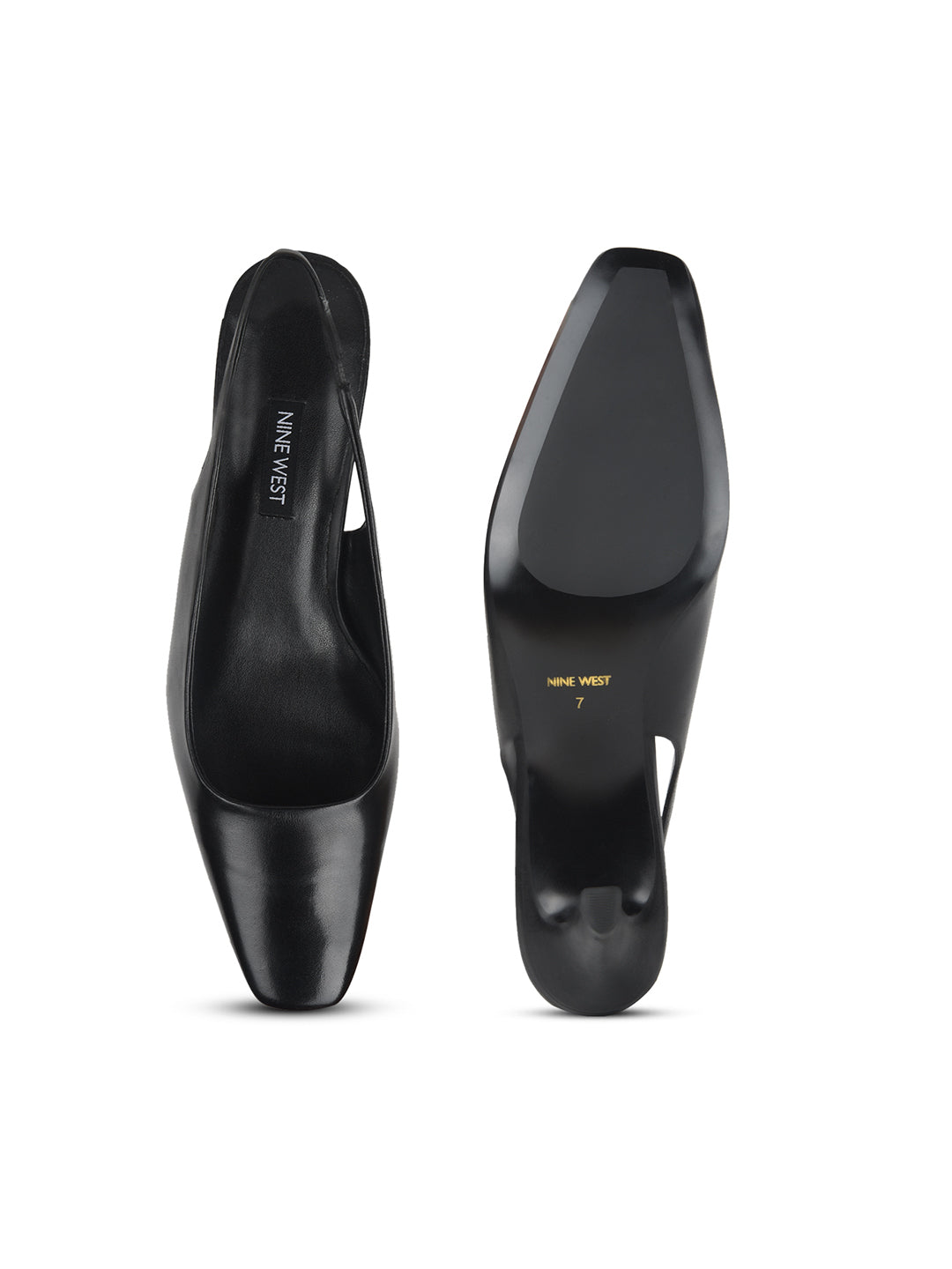 Nine West Women Pointed-Toe Kitten Heel Sandal - Black - View 4