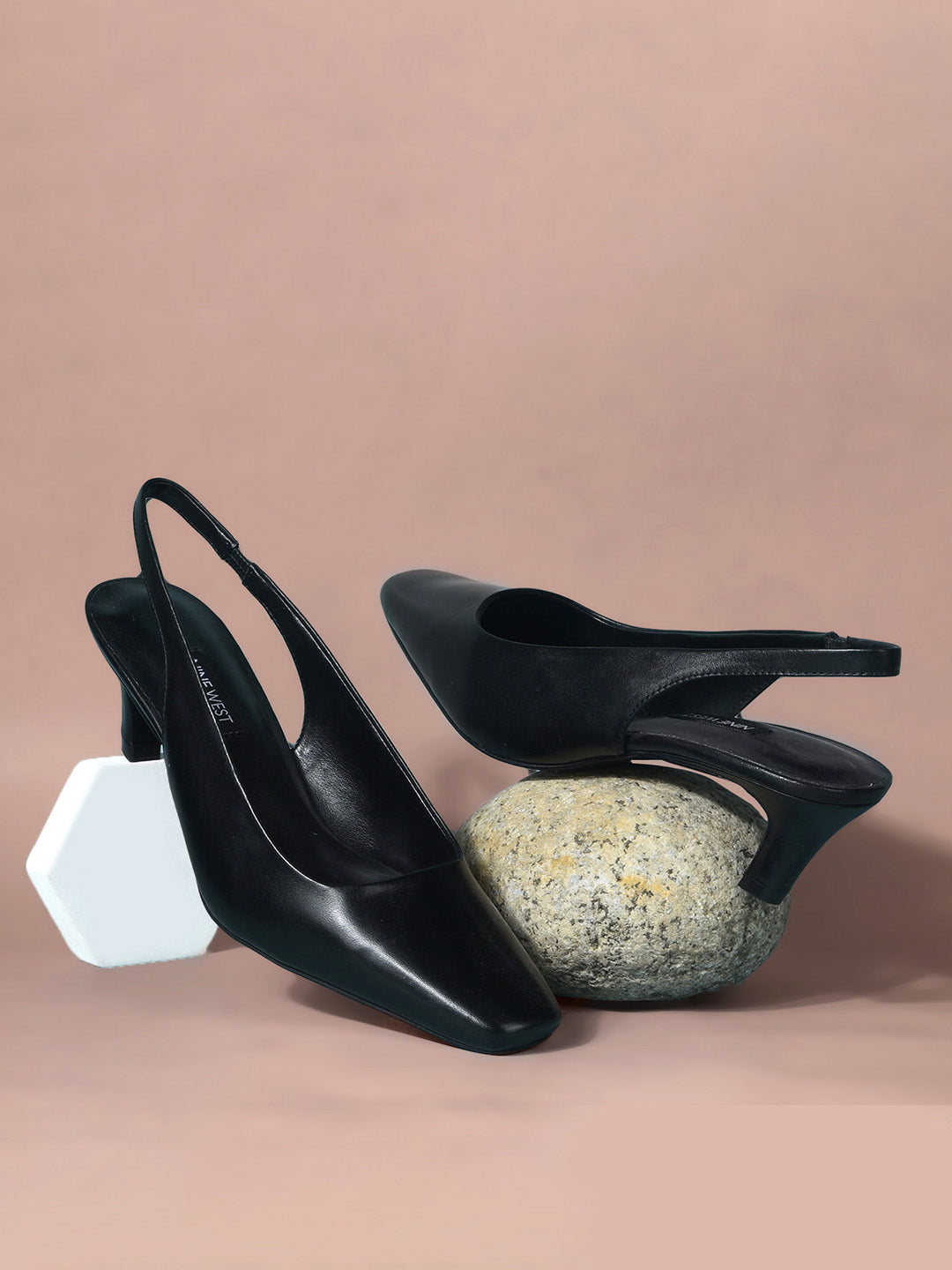 Nine West Women Pointed-Toe Kitten Heel Sandal - Black - View 6