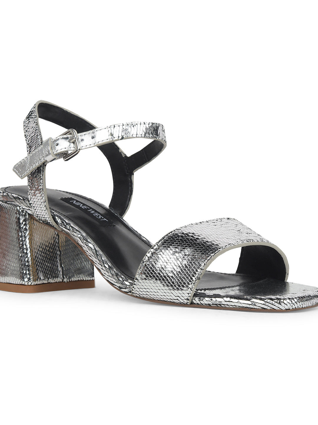Nine West Women's Gunmetal Block Heel Sandals - Gunmetal