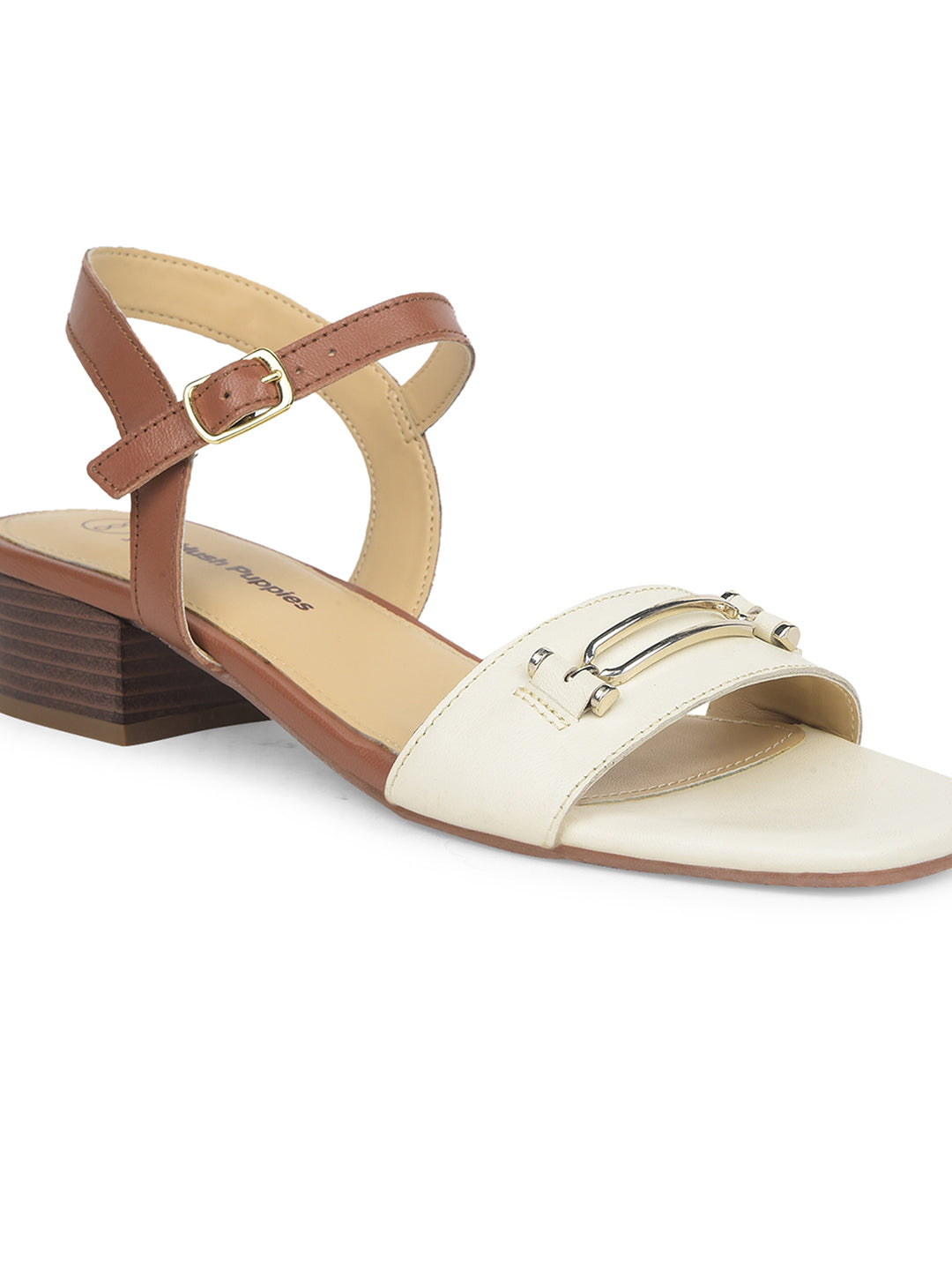 Hush Puppies Women Tan BackStrap Block Heel Sandal - Tan - View 5