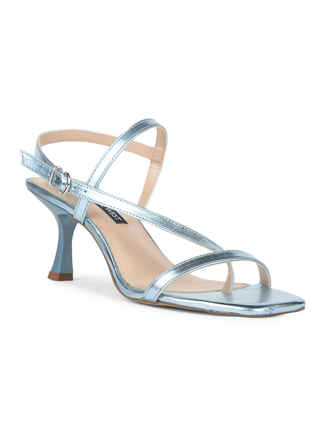 Nine West Women Ankle-Strap Kitten Heel Sandal - Light Blue - View 1