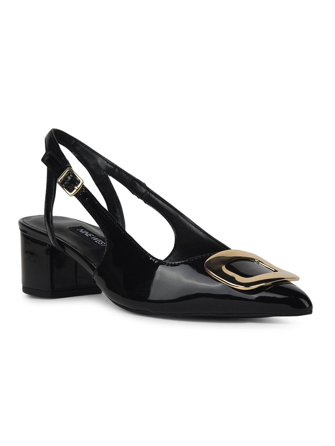 Nine West Women Pointed-Toe Block Heel Sandal - Black - View 1