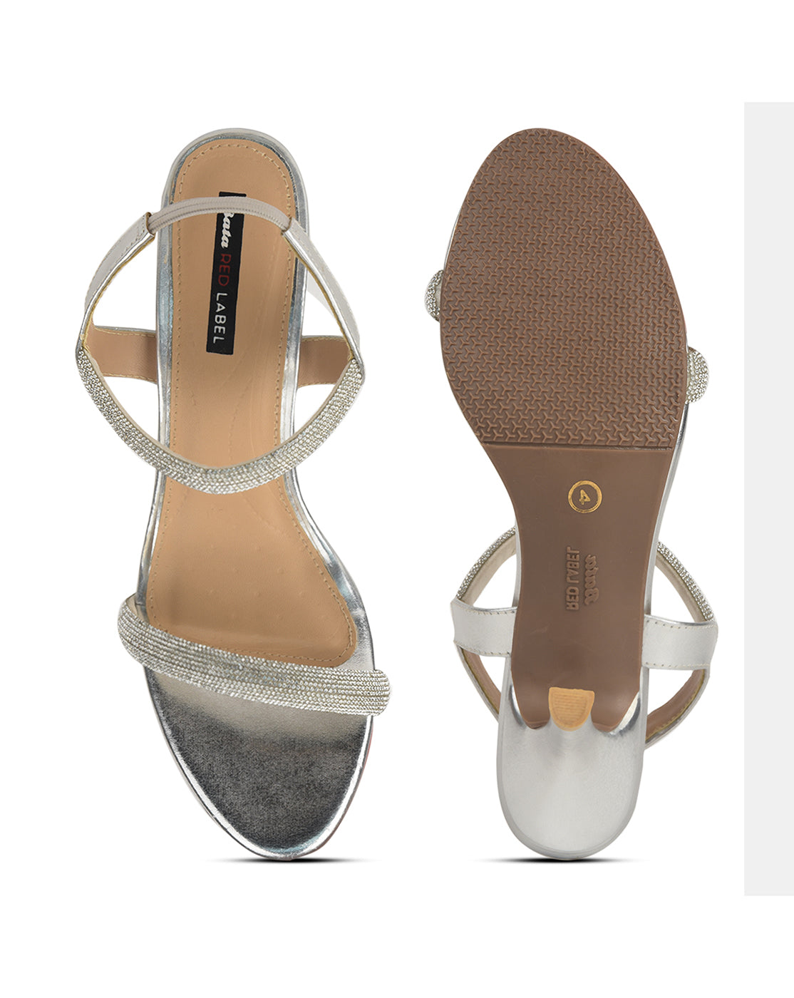 Bata Women White Ankle Strap Kitten Heel Sandal - White - View 4