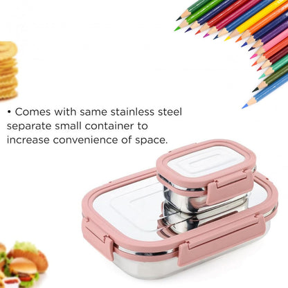 Premium Stainless Steel Airtight Lunch Box Set – 2 Pc