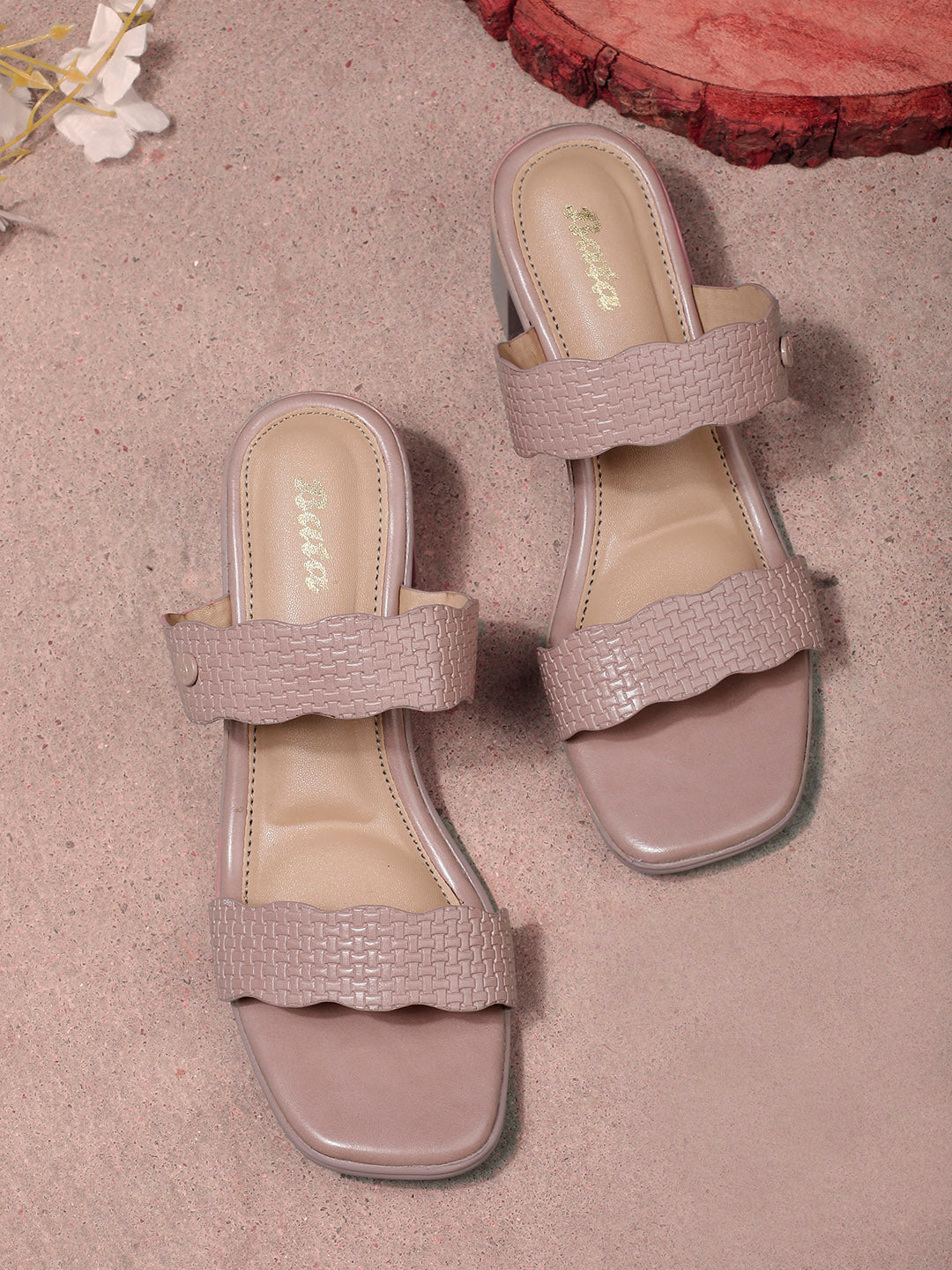 Bata Women Nude Block Heel Mule Sandal - Nude - View 6