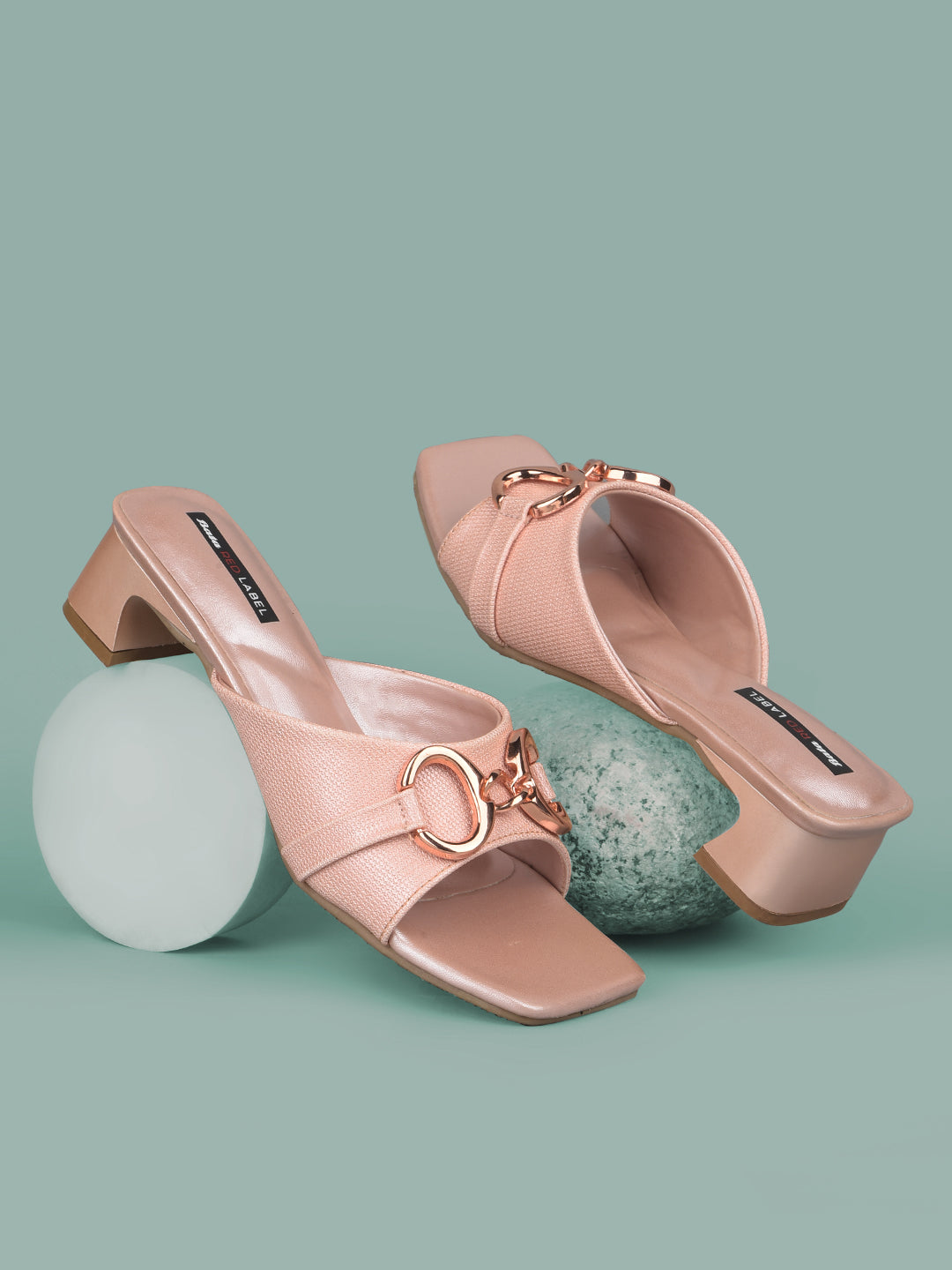 Bata Women Nude Block Heel Mule Sandal - Nude - View 6