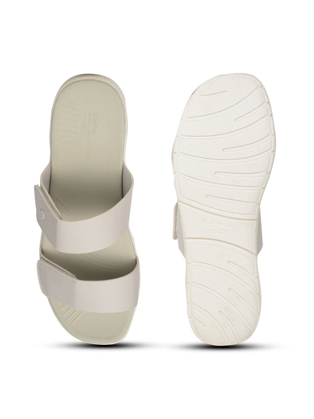 Bata Comfit Women Off White Platform Heel Mule Sandal - Off White - View 4