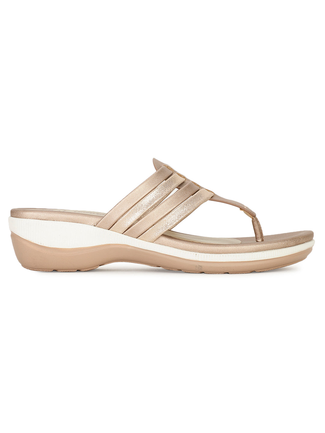 Hush Puppies Women Rose Gold Wedge Heel Thong Sandal - Rose Gold - View 2