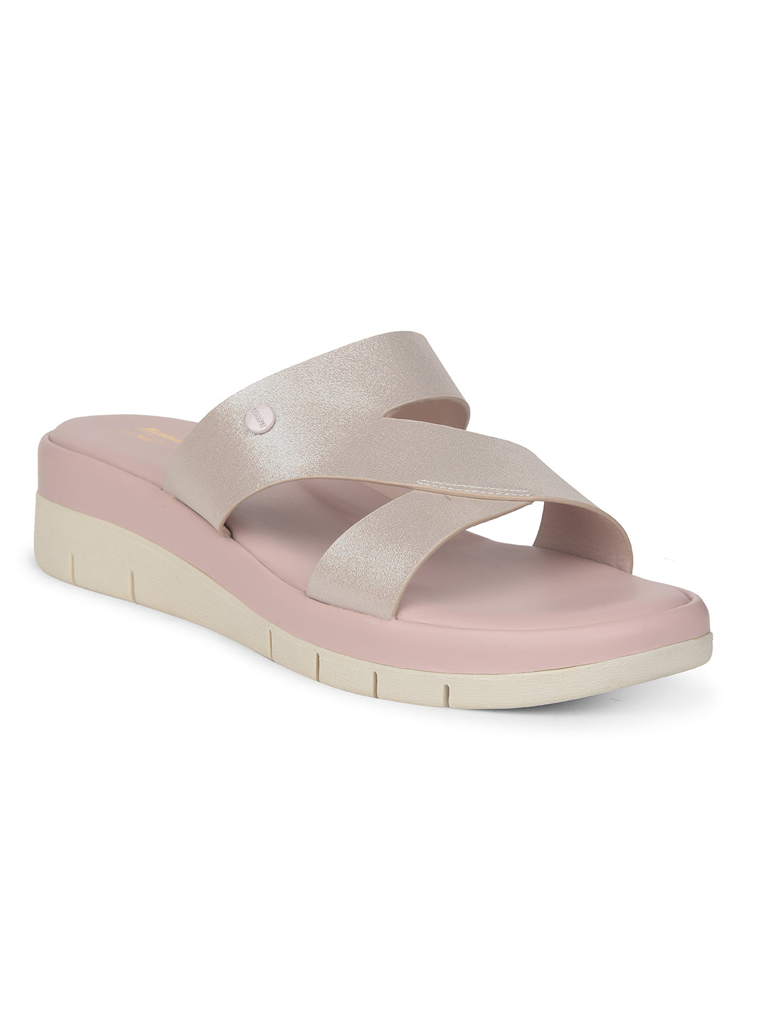 Bata Comfit Women Pink Wedge Heel Mule Sandal - Pink - View 1