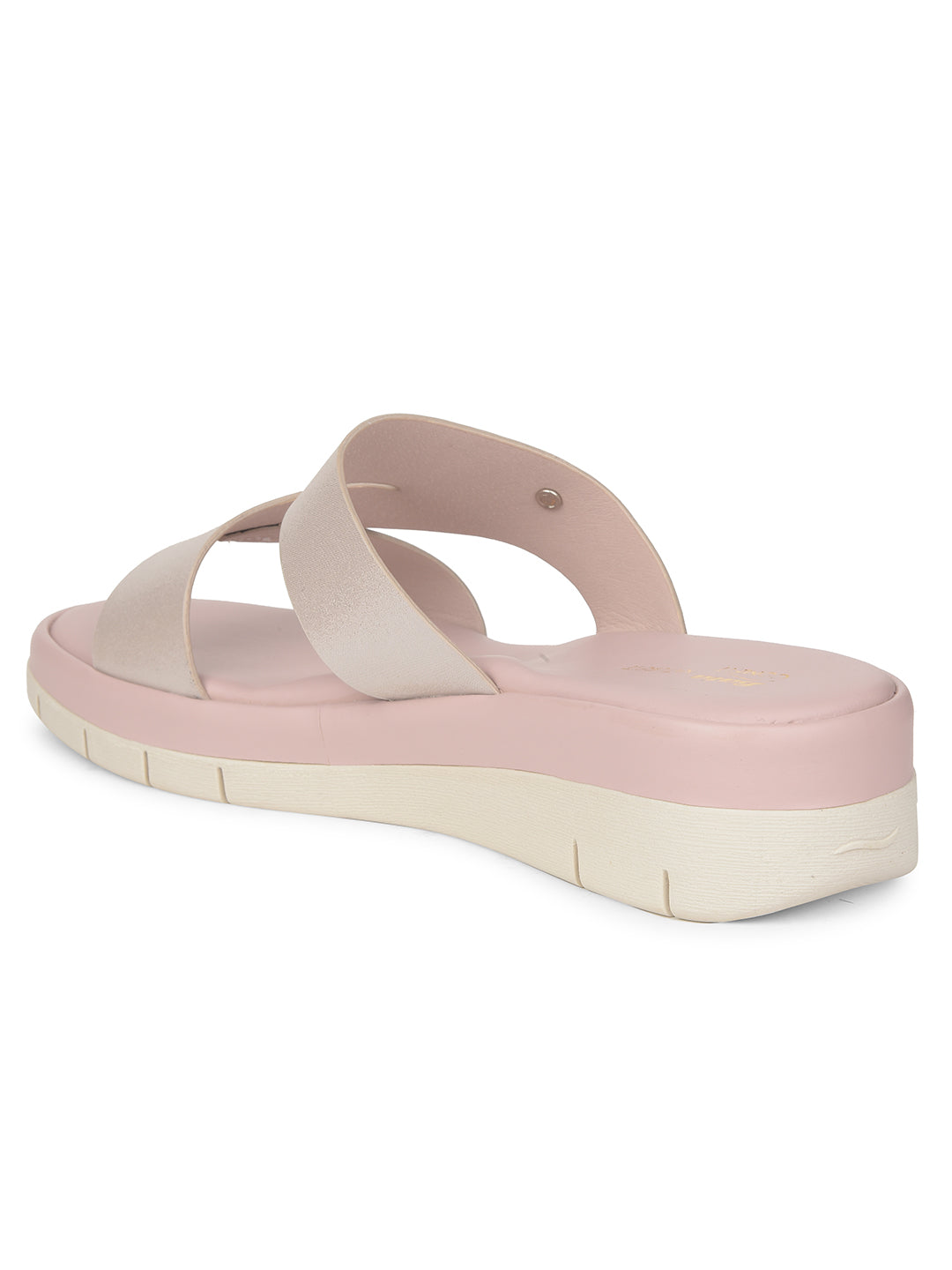 Bata Comfit Women Pink Wedge Heel Mule Sandal - Pink - View 3