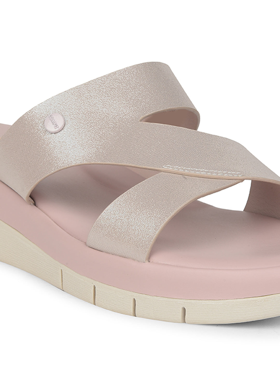 Bata Comfit Women Pink Wedge Heel Mule Sandal - Pink - View 5