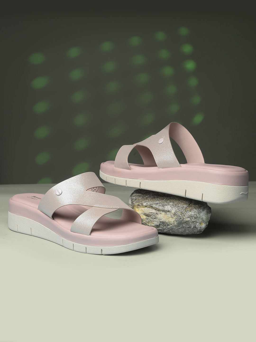 Bata Comfit Women Pink Wedge Heel Mule Sandal - Pink - View 6