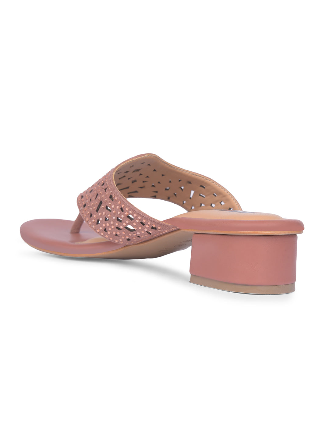 Bata Women Pink Block Heel Thong Sandal - Pink - View 3