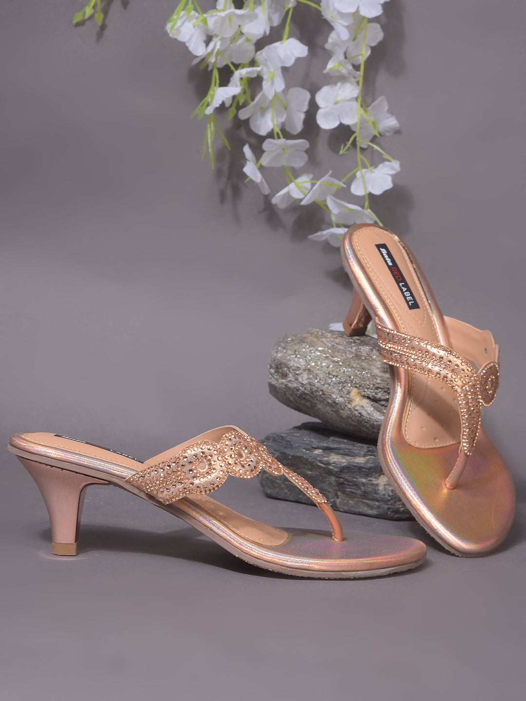 Bata Women Pink Block Heel Thong Sandal - Pink - View 6
