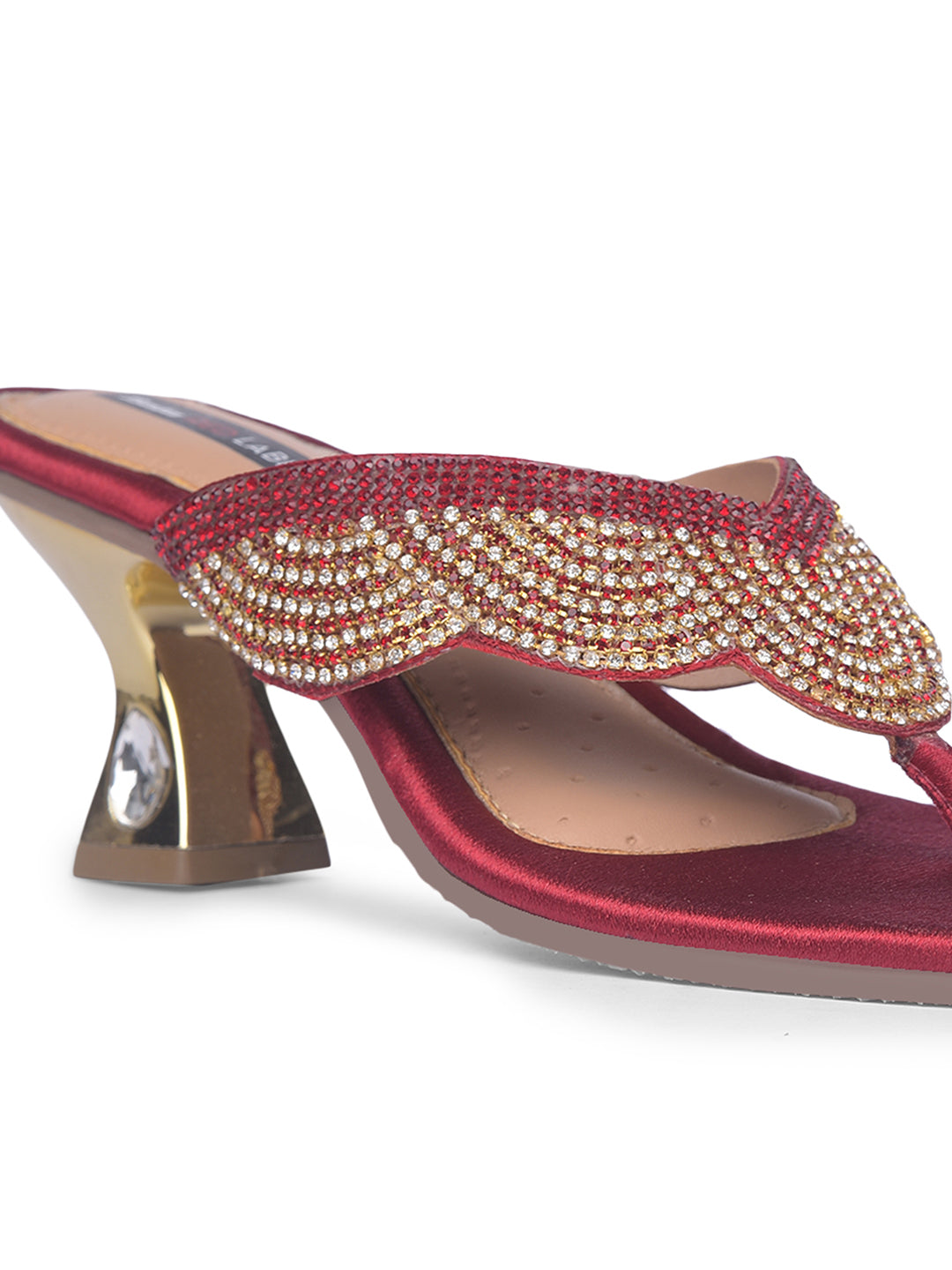 Bata Women Maroon Block Heel Thong Sandal - Maroon - View 5