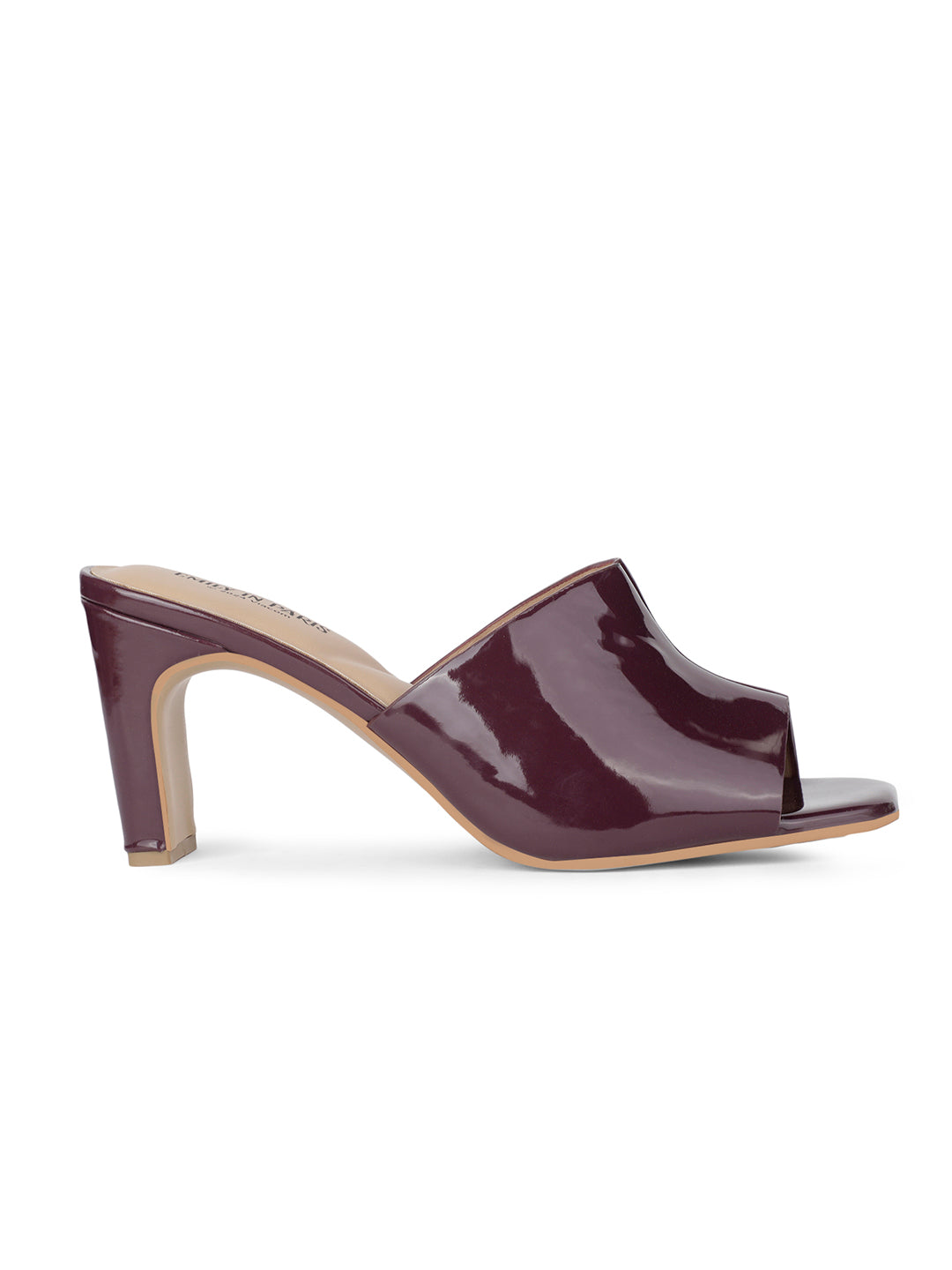 Bata Women Maroon Block Heel Mule Sandal - Maroon - View 2