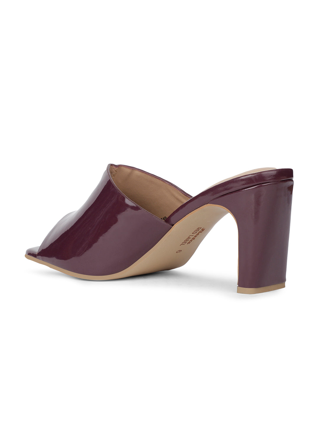 Bata Women Maroon Block Heel Mule Sandal - Maroon - View 3