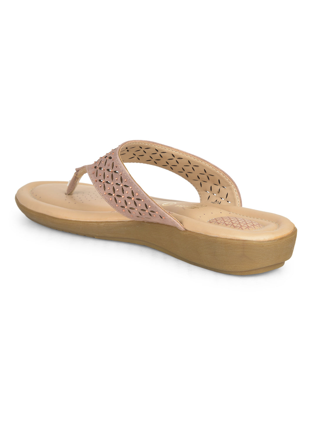 Bata Comfit Women Pink Wedge Heel Thong Sandal - Pink - View 3