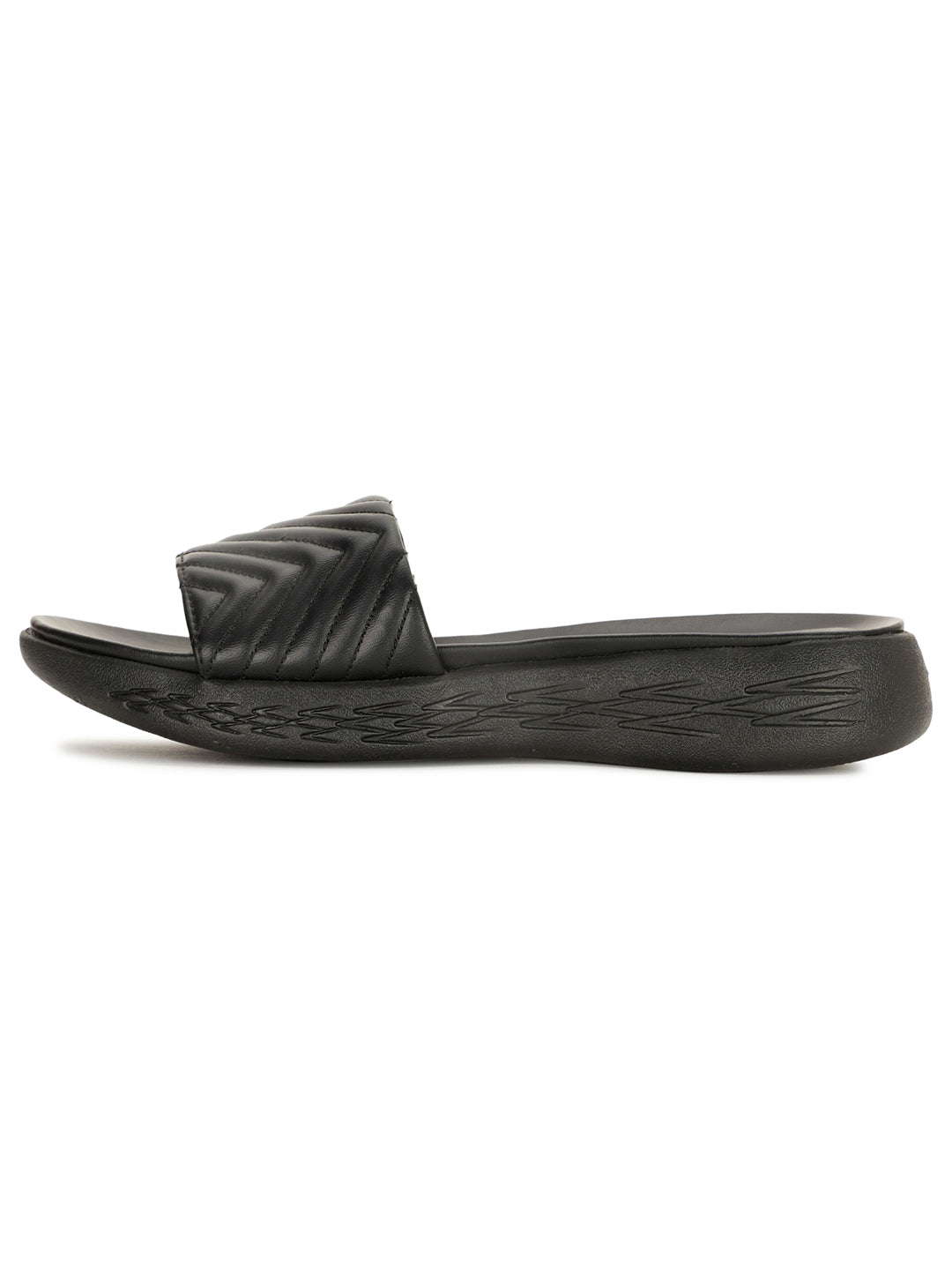 Bata Women's Black Casual Mule Slippers - Black