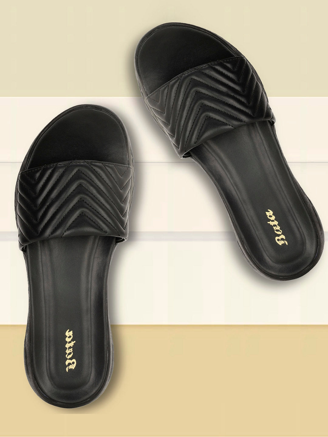 Bata Women's Black Casual Mule Slippers - Black