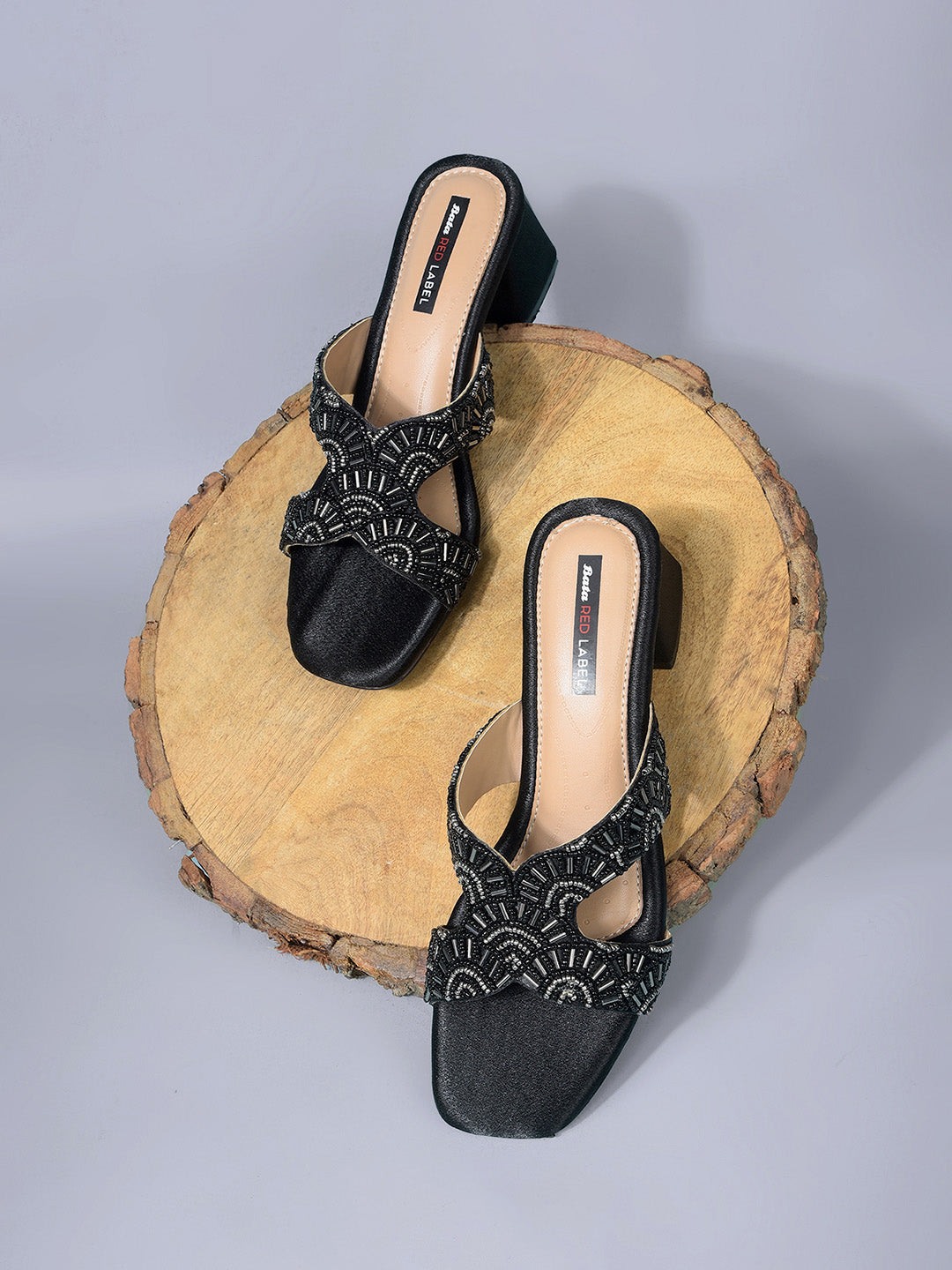Bata Women Black Block Heel Mule Sandal - Black - View 6