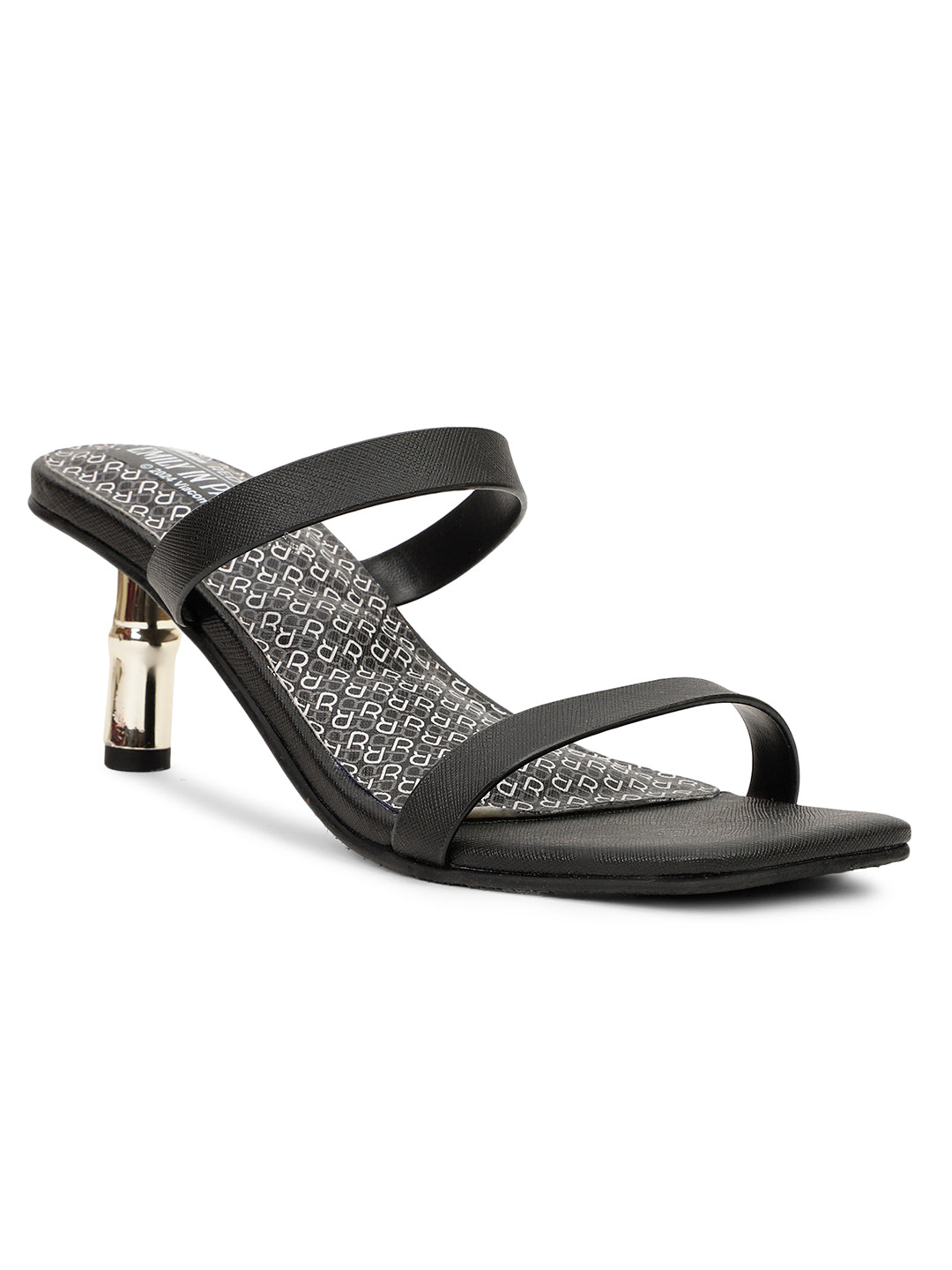 Bata Women Black Kitten Heel Mule Sandal - Black - View 1
