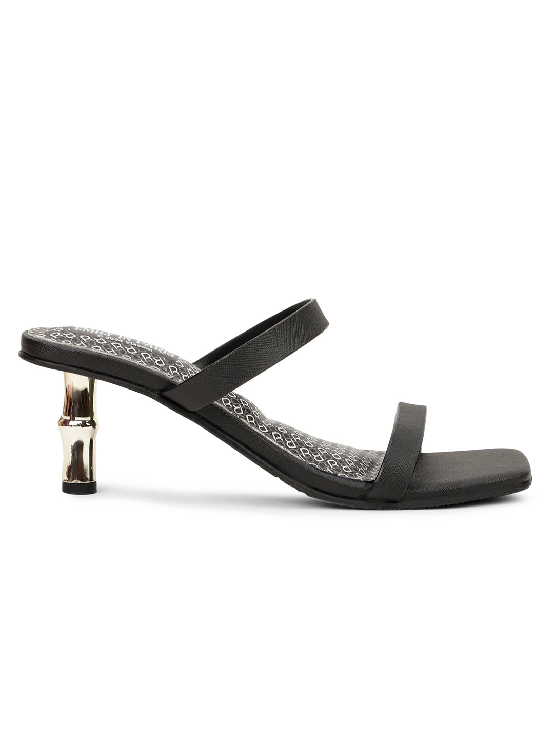 Bata Women Black Kitten Heel Mule Sandal - Black - View 2