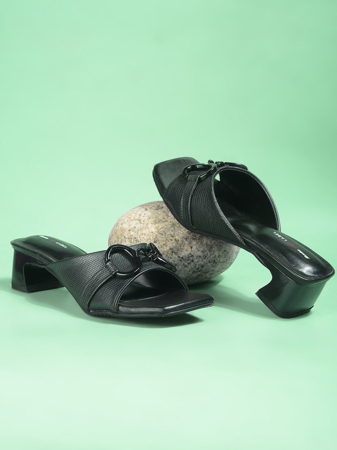 Bata Women Black Block Heel Mule Sandal - Black - View 6
