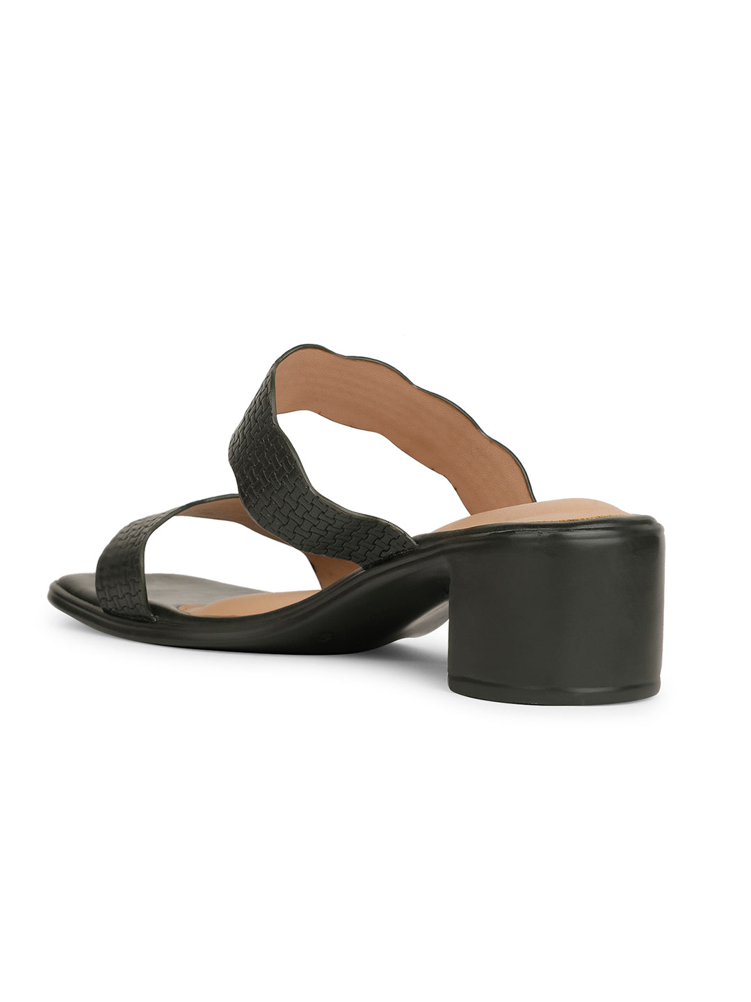 Bata Women Olive Block Heel Mule Sandal - Olive - View 3