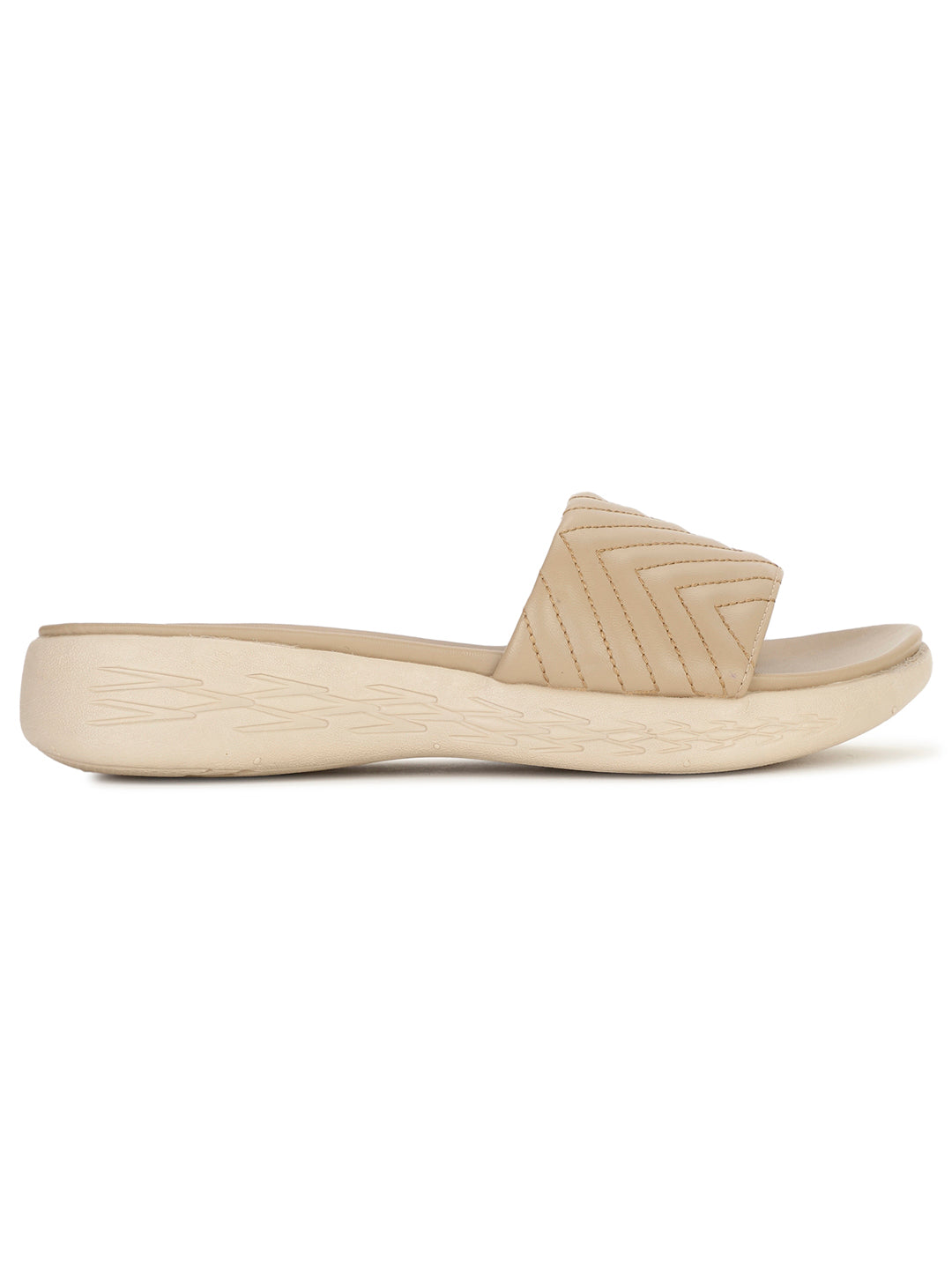 Bata Women Beige Wedge Heel Mule Sandal - Beige - View 2