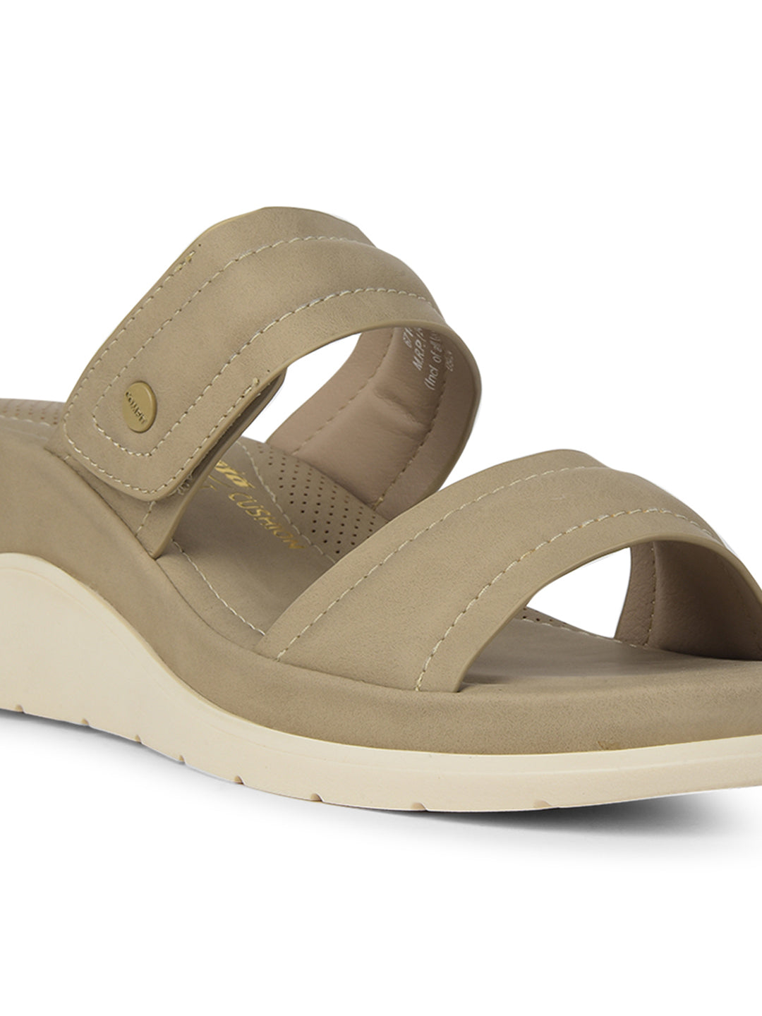 Bata Comfit Women Beige Wedge Heel Mule Sandal - Beige - View 5