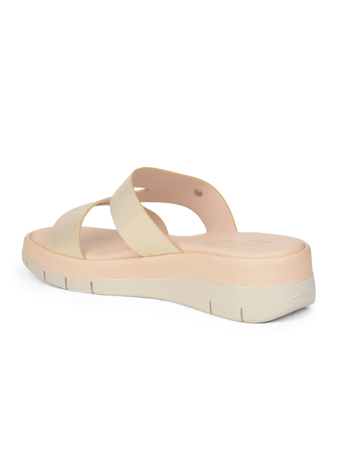 Bata Comfit Women Beige Wedge Heel Mule Sandal - Beige - View 3