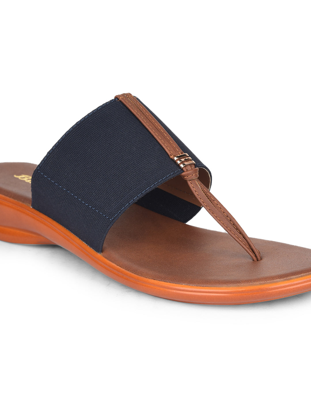 Bata Women Blue Wedge Heel Thong Sandal - Blue - View 5