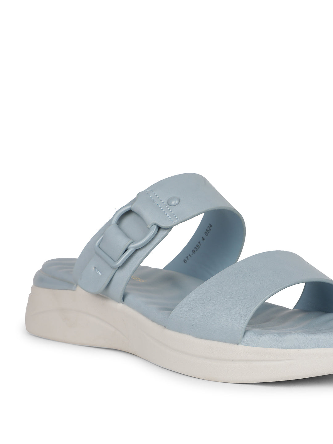 Bata Comfit Women Light Blue Platform Heel Mule Sandal - Light Blue - View 1