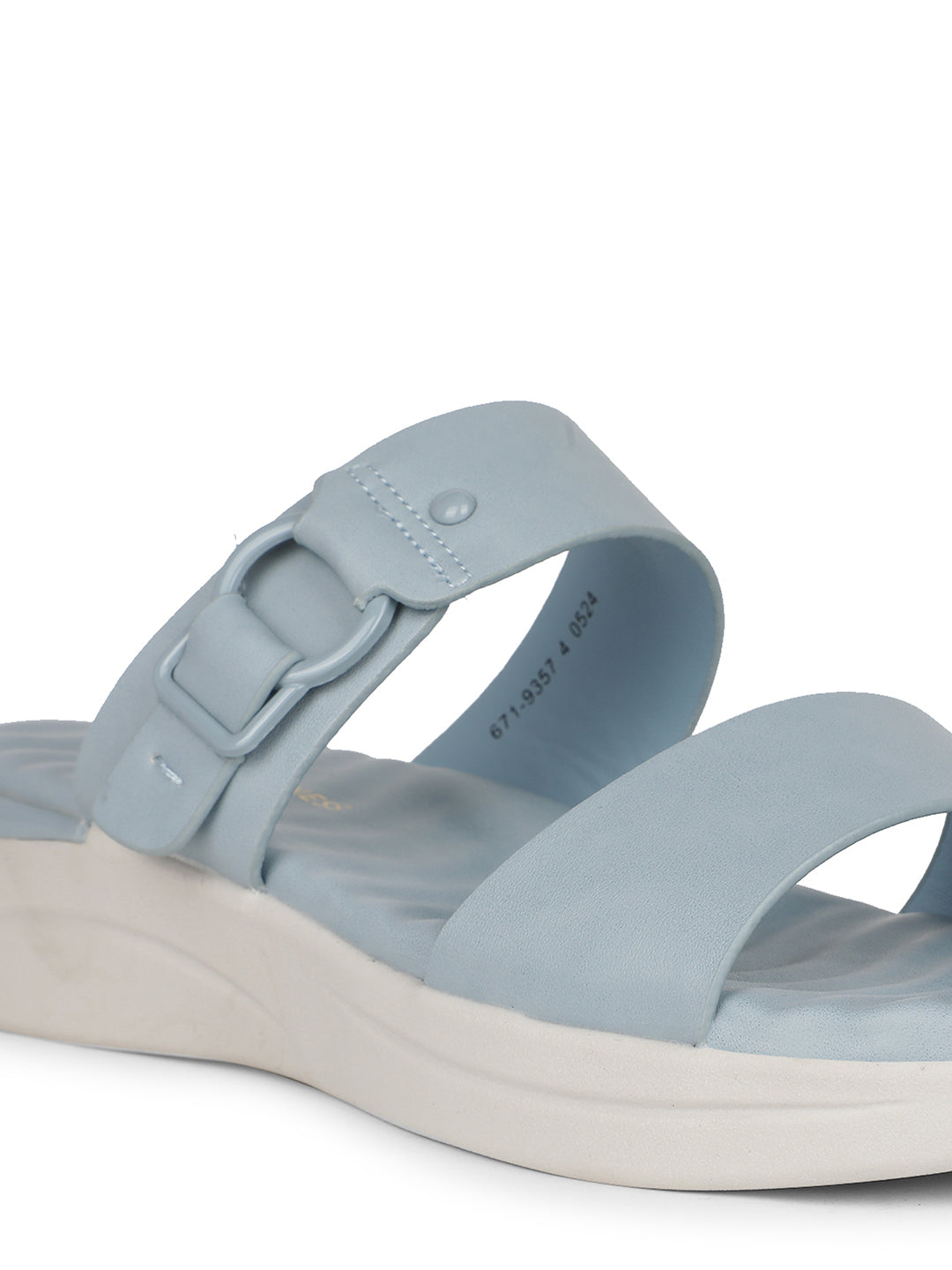 Bata Comfit Women Light Blue Platform Heel Mule Sandal - Light Blue - View 5