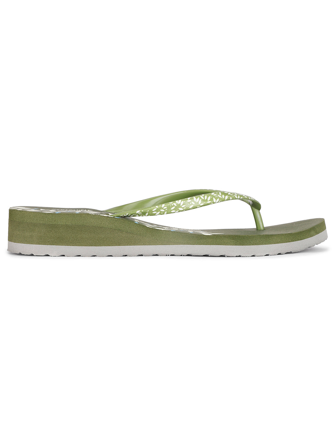 Bata Women's Olive Casual Flip-Flops - Olive