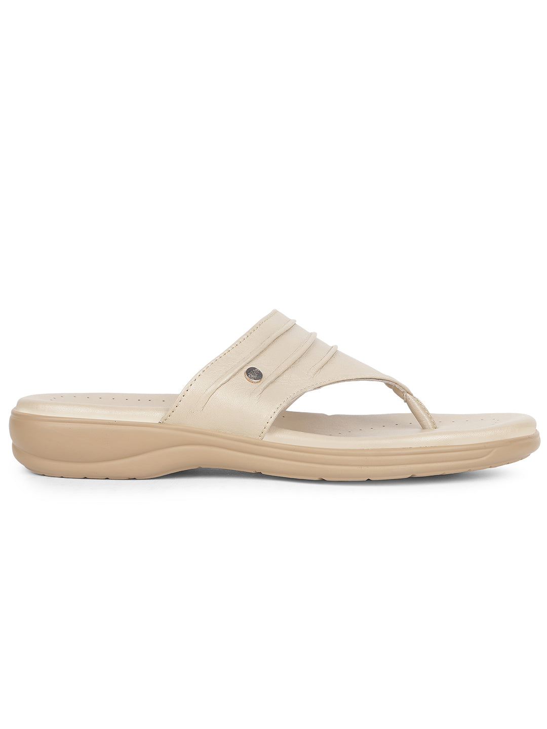 Hush Puppies Women Off White Wedge Heel Thong Sandal - Off White - View 2