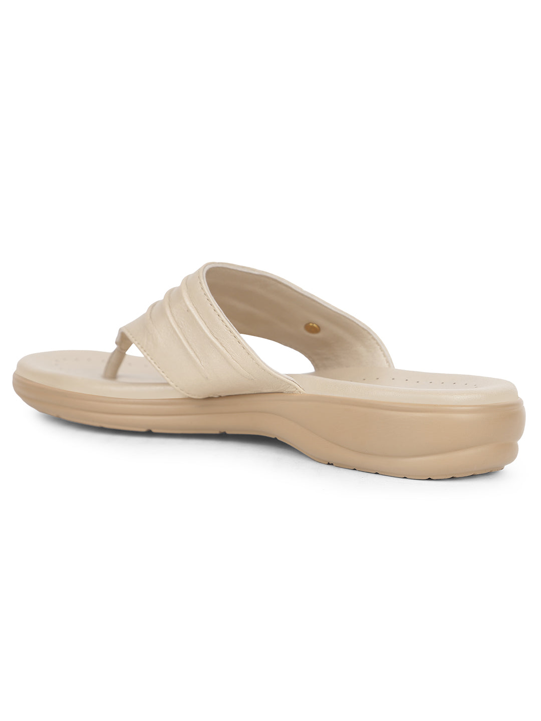 Hush Puppies Women Off White Wedge Heel Thong Sandal - Off White - View 3